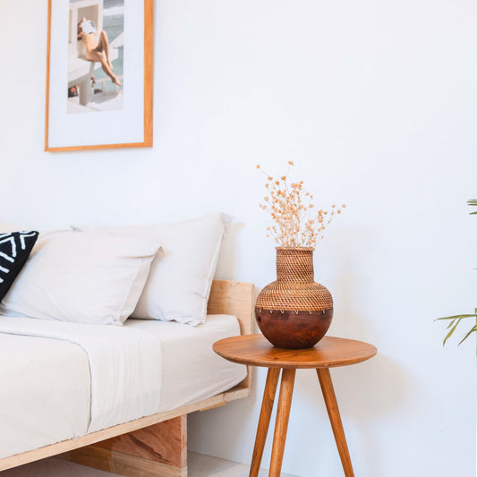 Boho-Dekorvase Kamari aus Holz