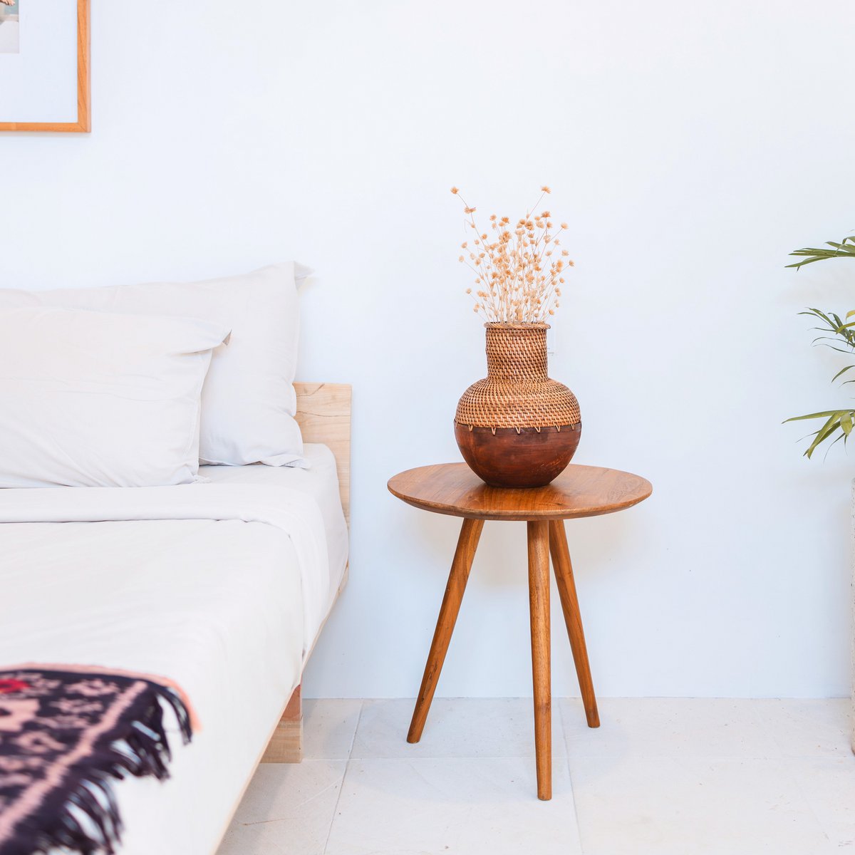 Boho-Dekorvase Kamari aus Holz