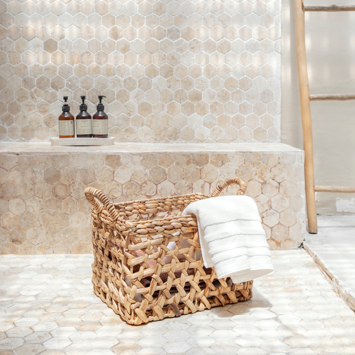 Aufbewahrungskorb Tangan aus Wasserhyazinthe, Handgewebt