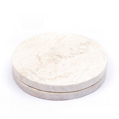 Untersetzer Ranuka aus weißem Marmor
