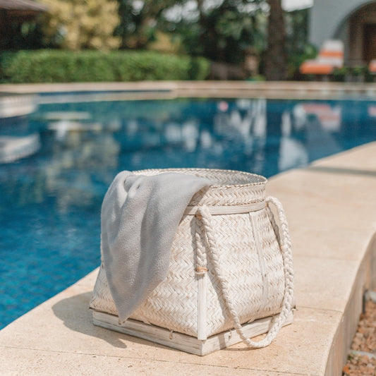 Korb Biku - Boho white