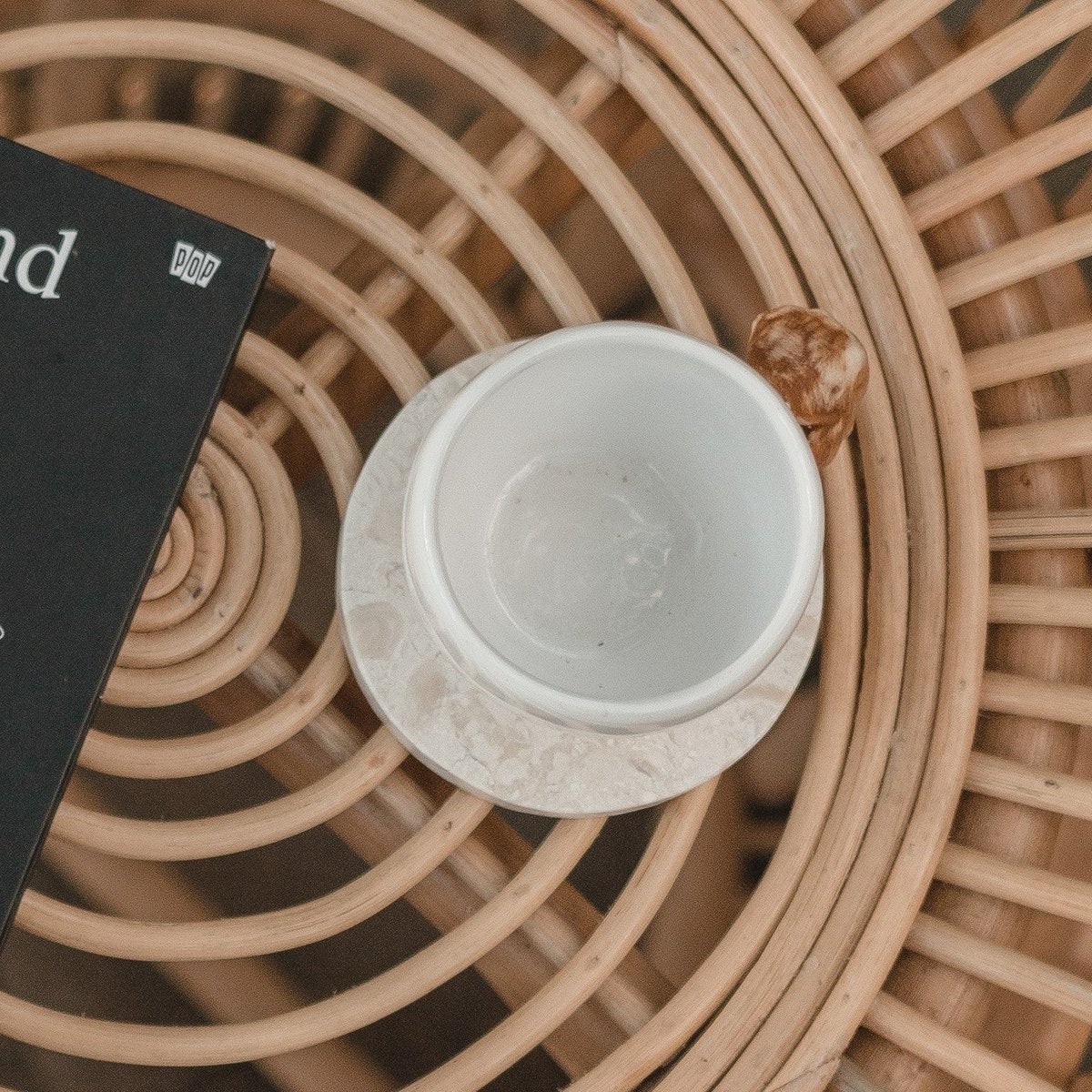 Untersetzer Ranuka aus weißem Marmor