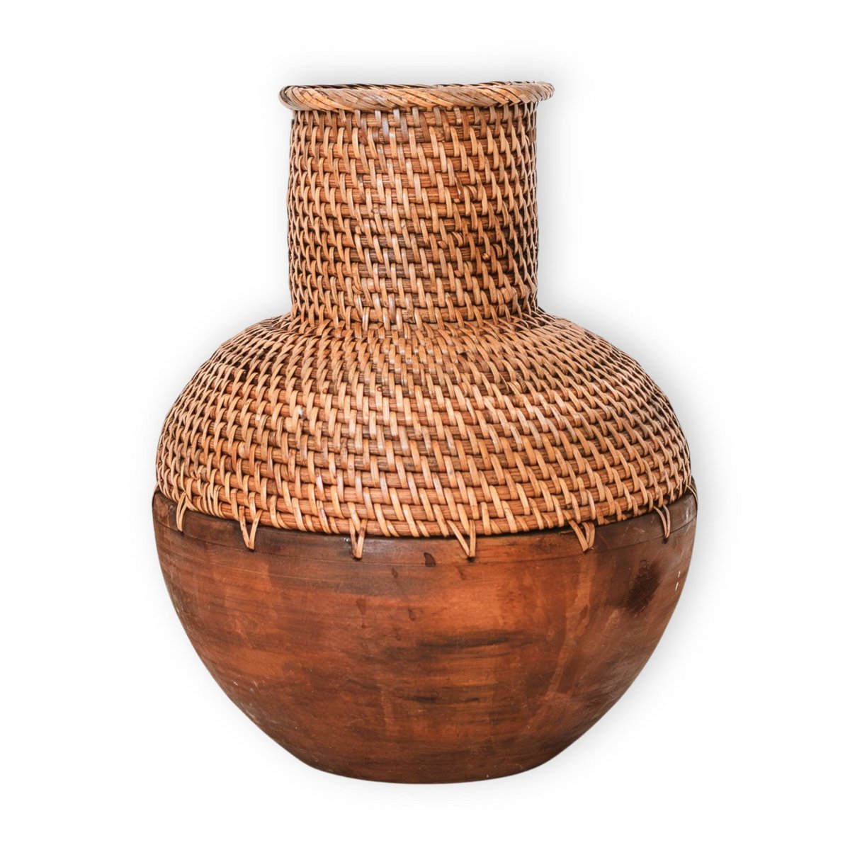 Boho-Dekorvase Kamari aus Holz