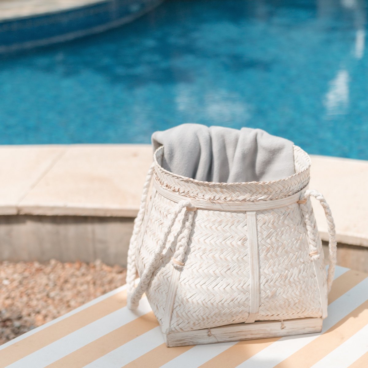 Korb Biku - Boho white