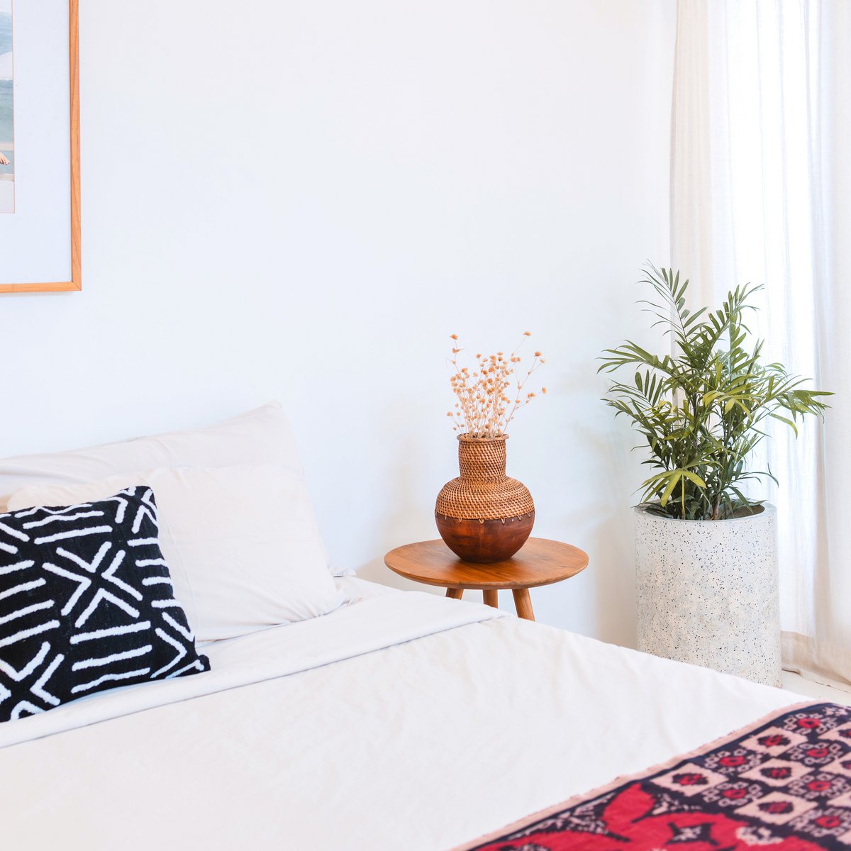 Boho-Dekorvase Kamari aus Holz